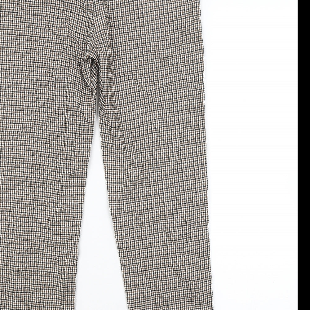 SheIn Womens Multicoloured Check  Trousers  Size L L27 in