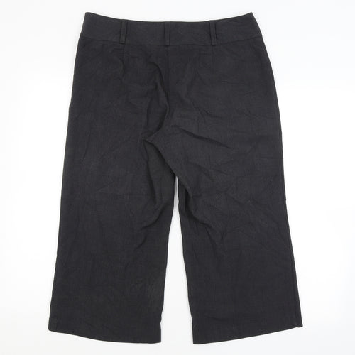 M&S Womens Grey   Cropped Trousers Size 12 L20 in