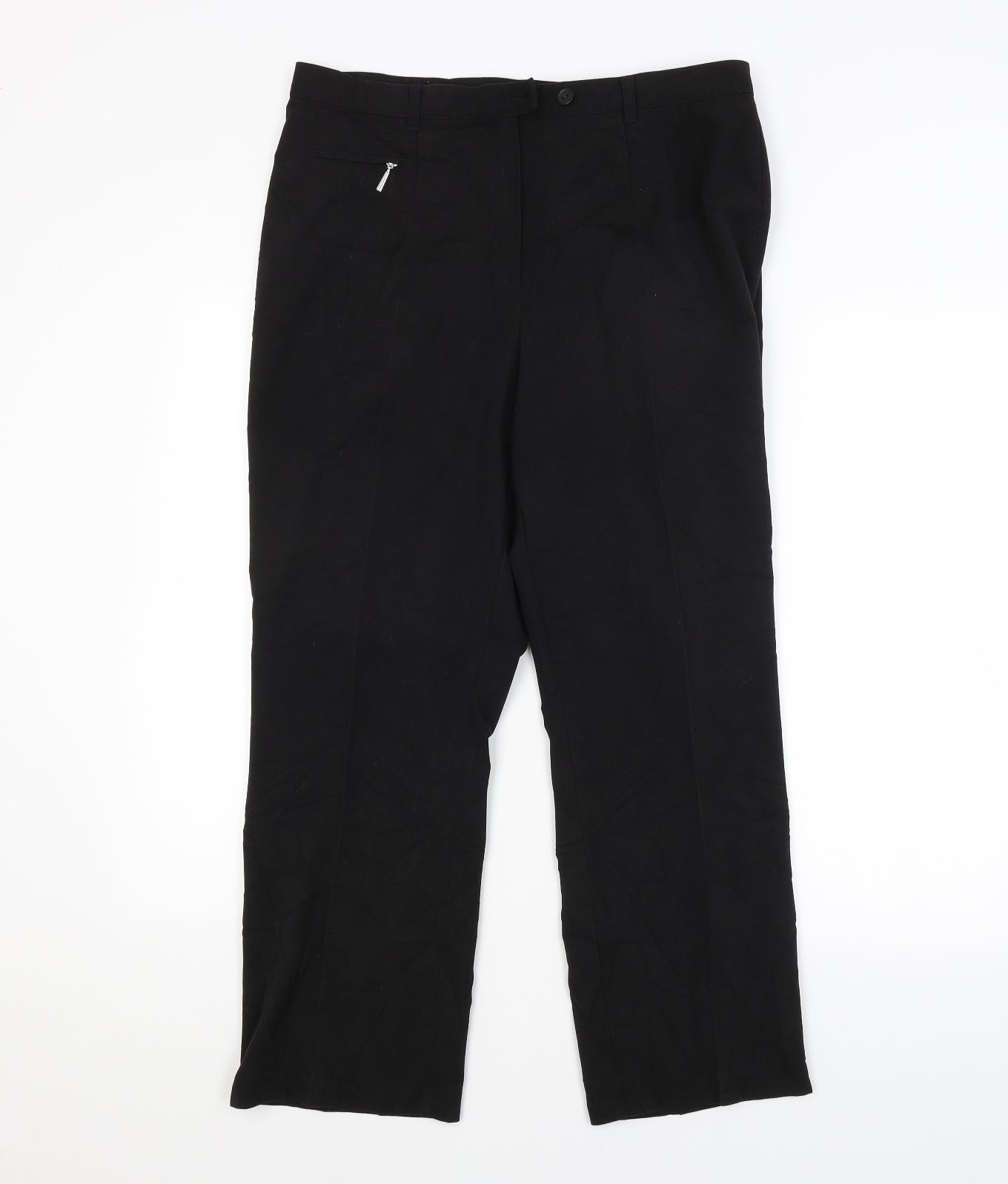 M&S Womens Black   Trousers  Size 16 L26 in