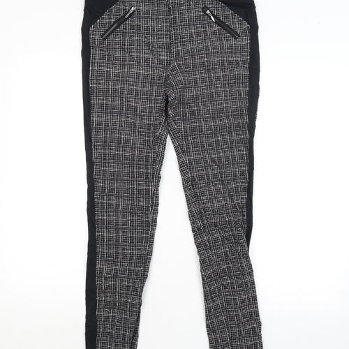 Atmosphere Womens Black Check  Trousers  Size 10 L28 in