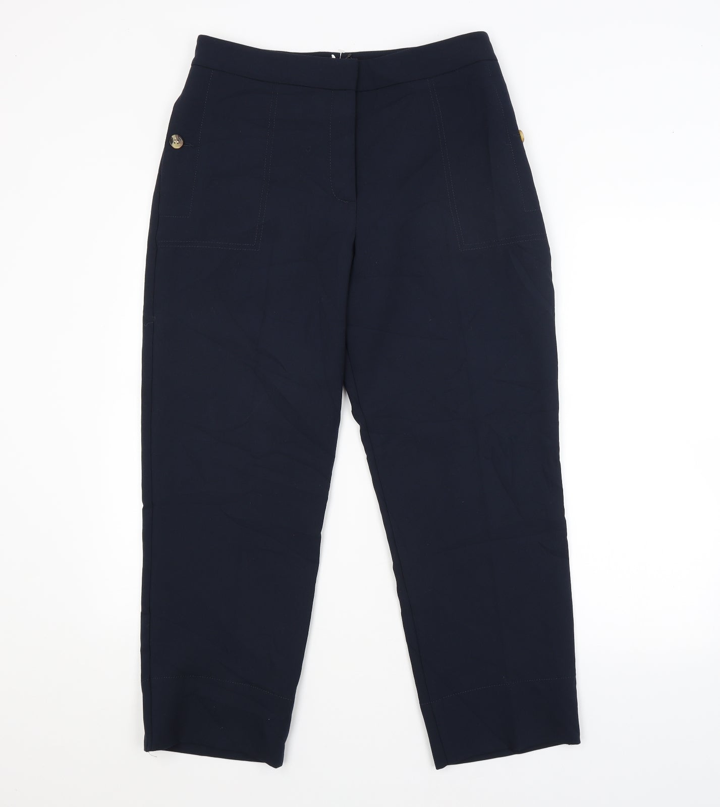 M&S Womens Blue   Trousers  Size 12 L25 in