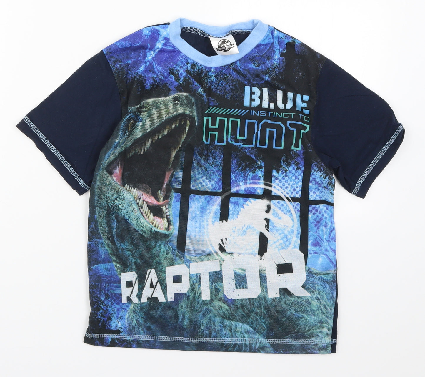 Preworn Boys Blue    Pyjama Top Size 7-8 Years  - Raptor