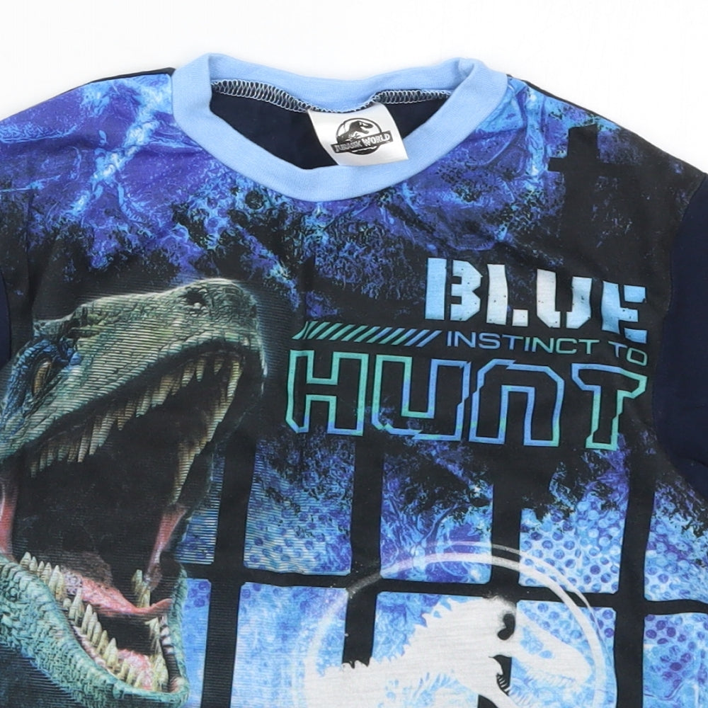 Preworn Boys Blue    Pyjama Top Size 7-8 Years  - Raptor