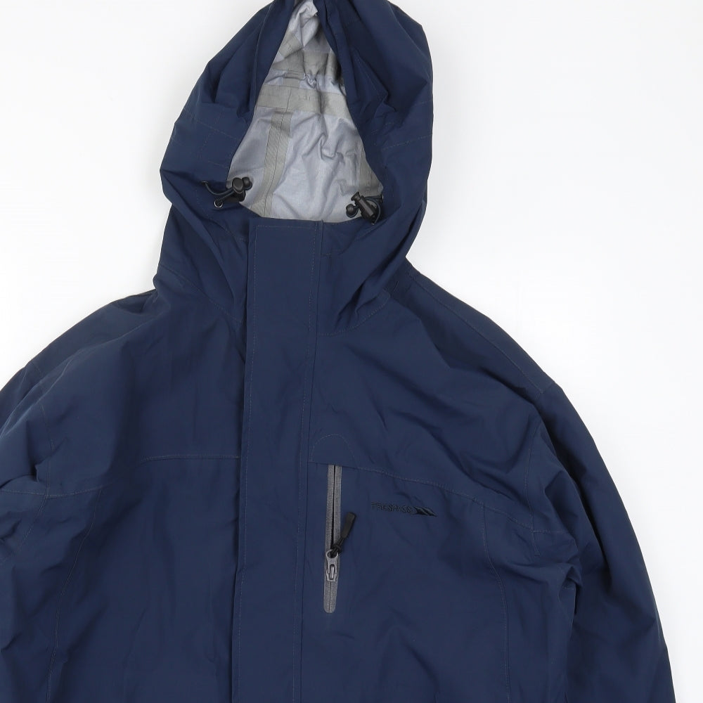 Trespass Mens Blue   Rain Coat Coat Size M