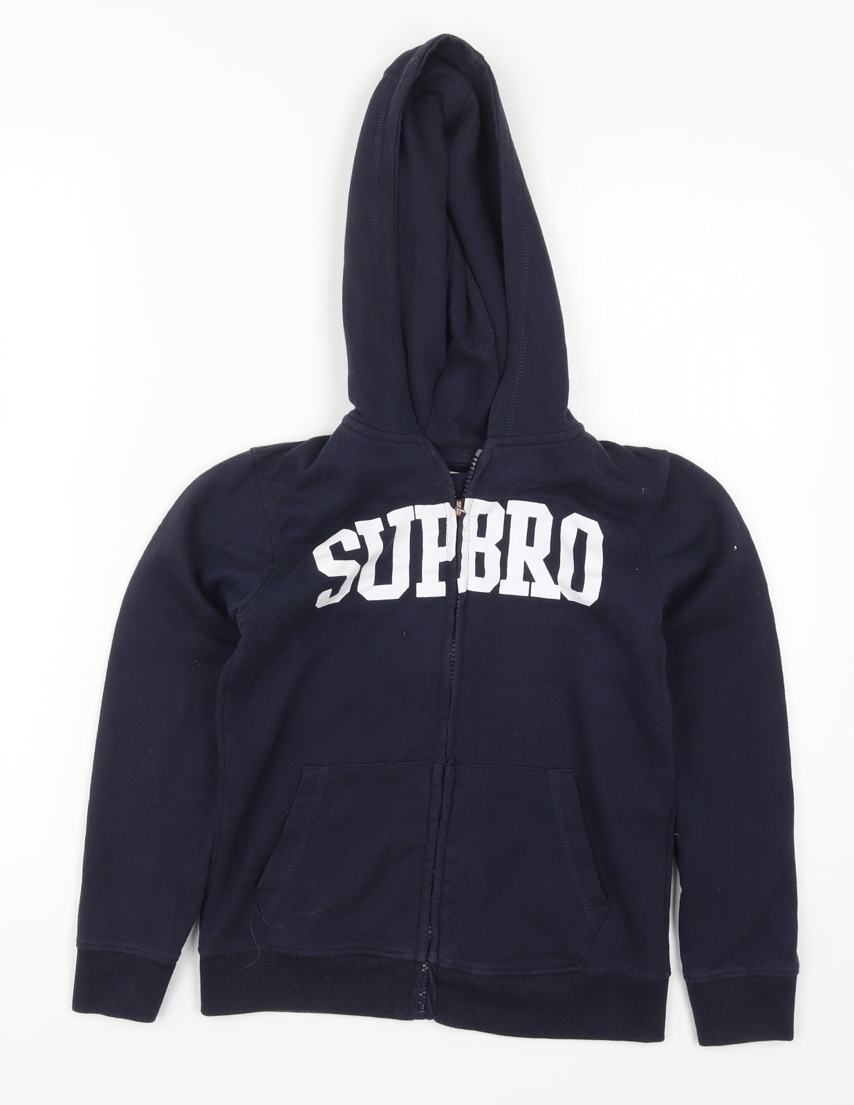 Minoti Boys Blue   Full Zip Hoodie Size 8-9 Years  - Sup Bro