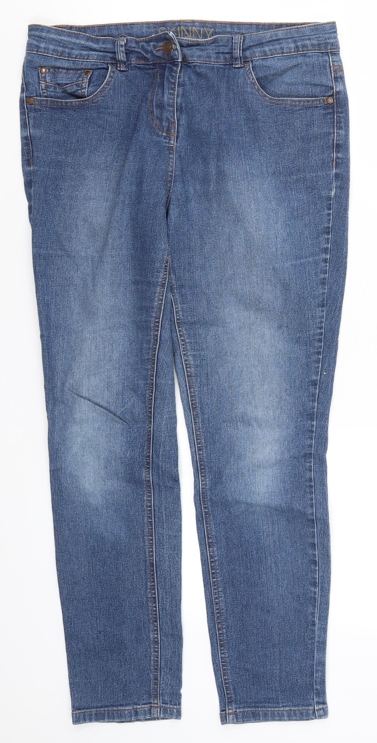 George Womens Blue  Denim Skinny Jeans Size 12 L26 in