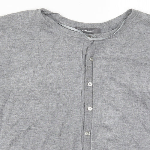 Primark Womens Grey  Knit Cardigan Jumper Size 22