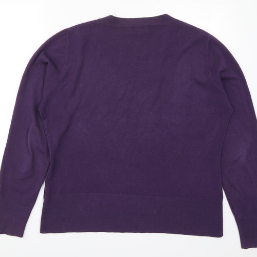 NEXT Womens Purple  Knit Pullover Jumper Size 20