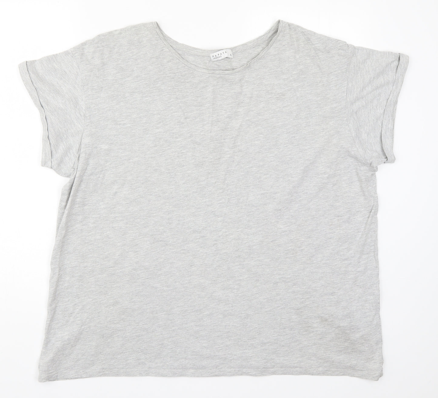 Papaya Womens Grey   Basic T-Shirt Size XL