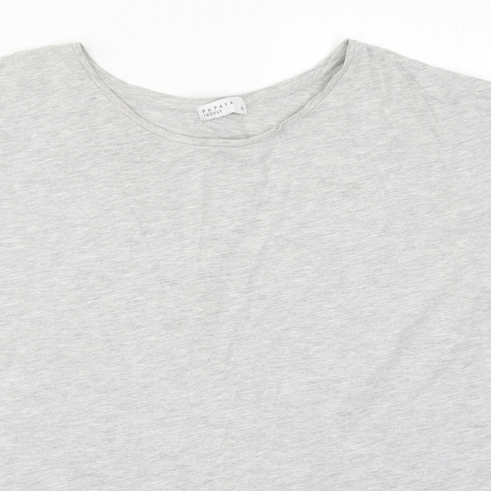 Papaya Womens Grey   Basic T-Shirt Size XL