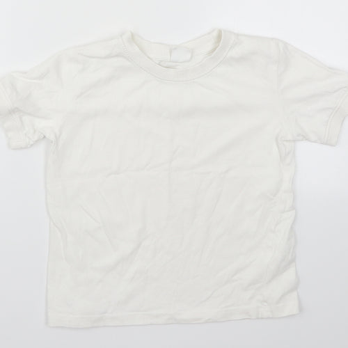 Zara Boys White   Basic T-Shirt Size 9 Years