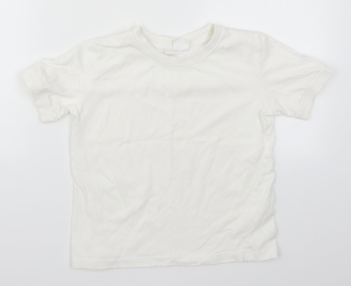 Zara Boys White   Basic T-Shirt Size 9 Years