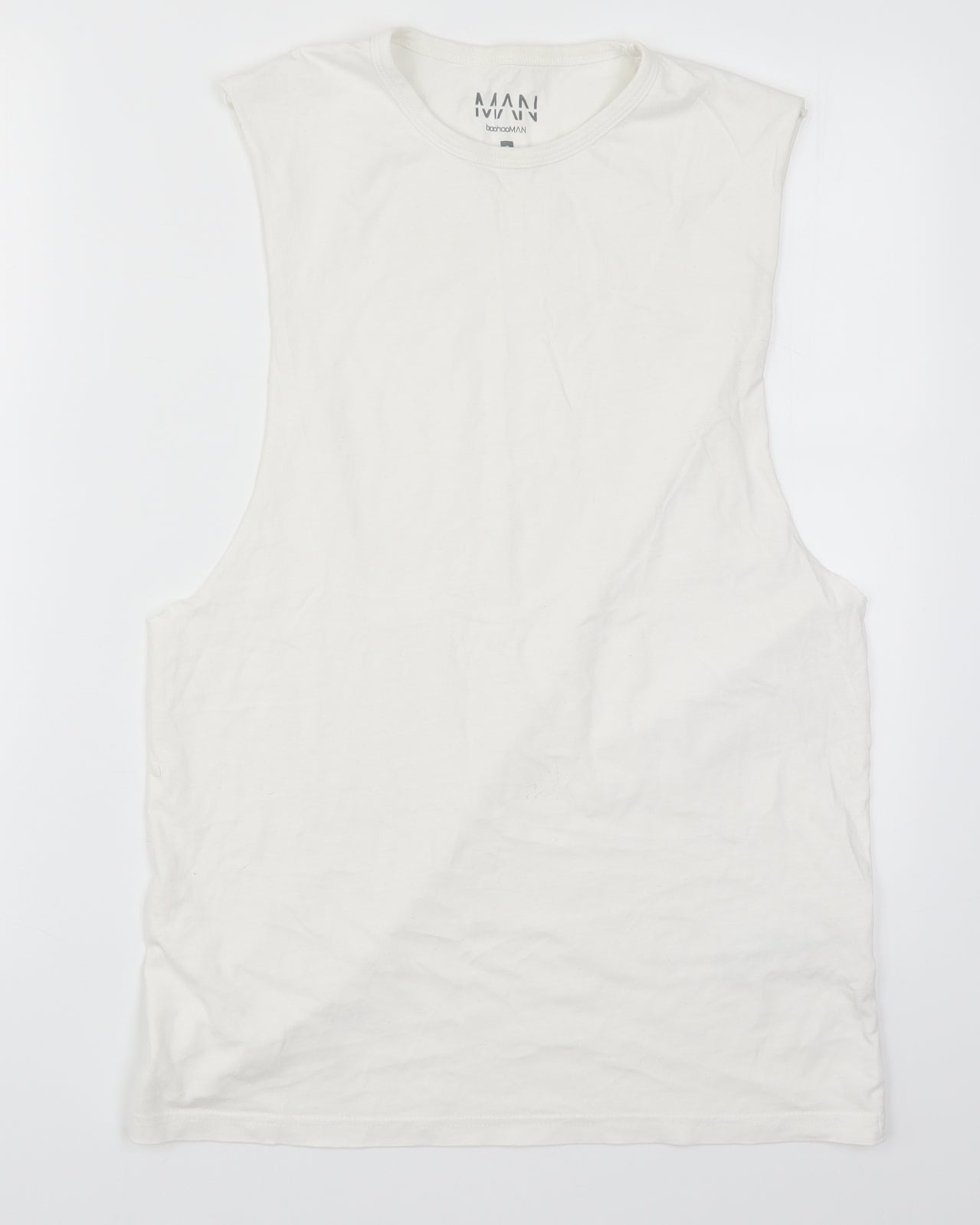 Boohoo MAN Mens White    T-Shirt Size S  - Tank Top