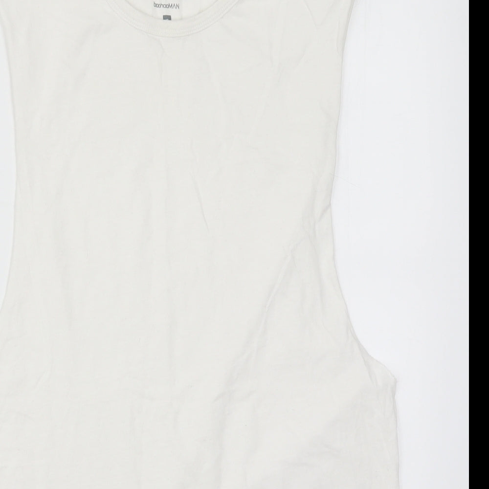 Boohoo MAN Mens White    T-Shirt Size S  - Tank Top