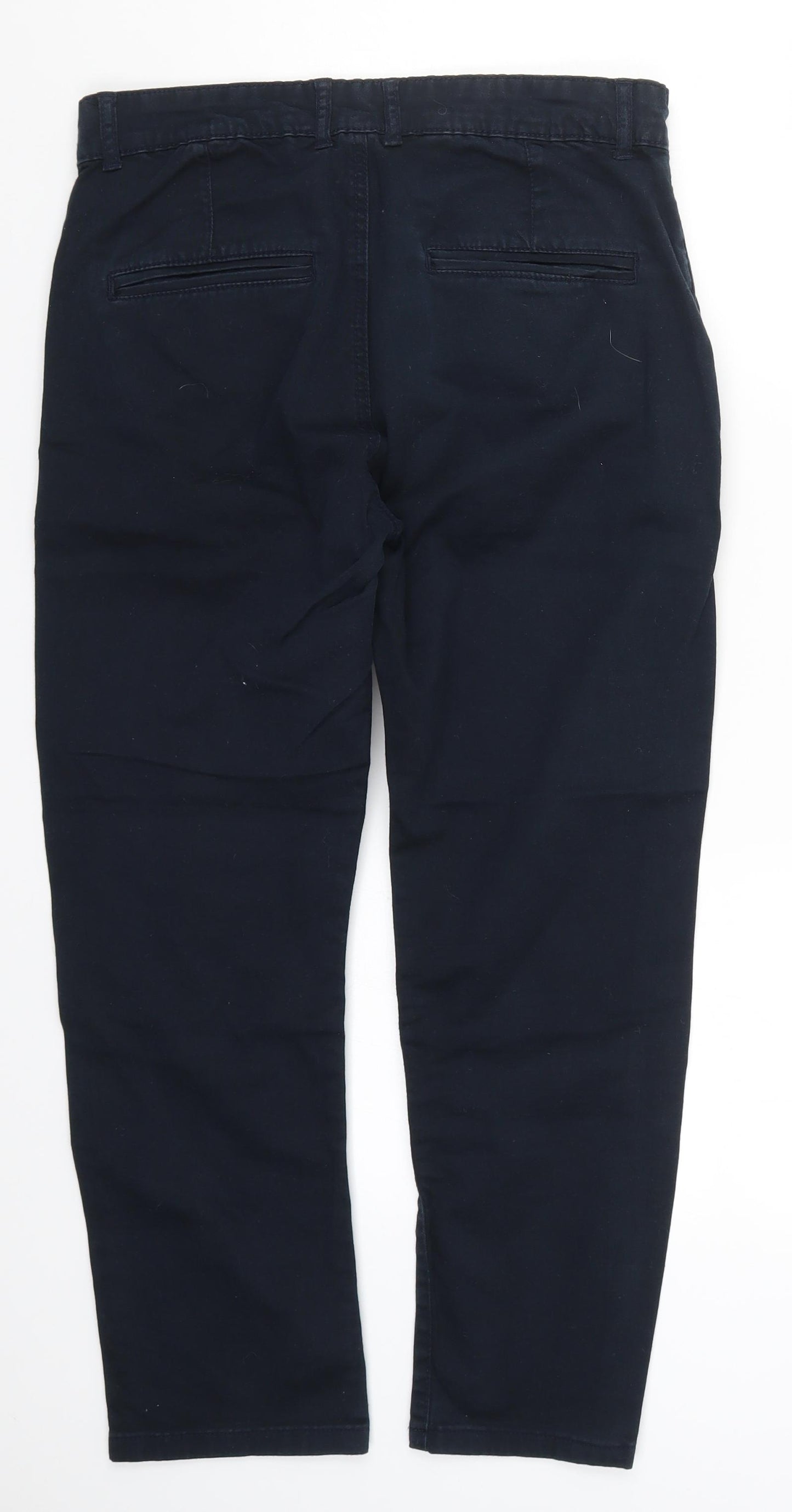 989 Zeenzo Mens Blue   Chino Trousers Size 32 L25 in
