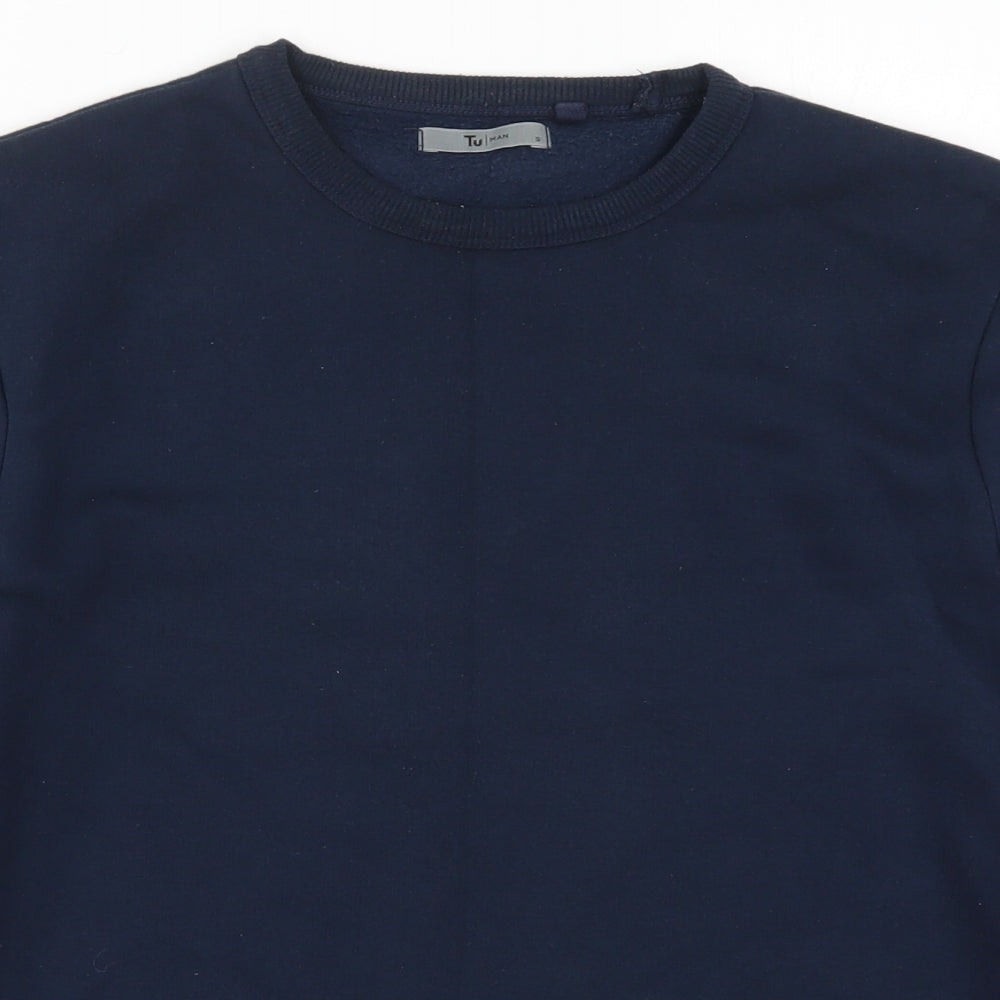 TU Mens Blue   Pullover Sweatshirt Size S