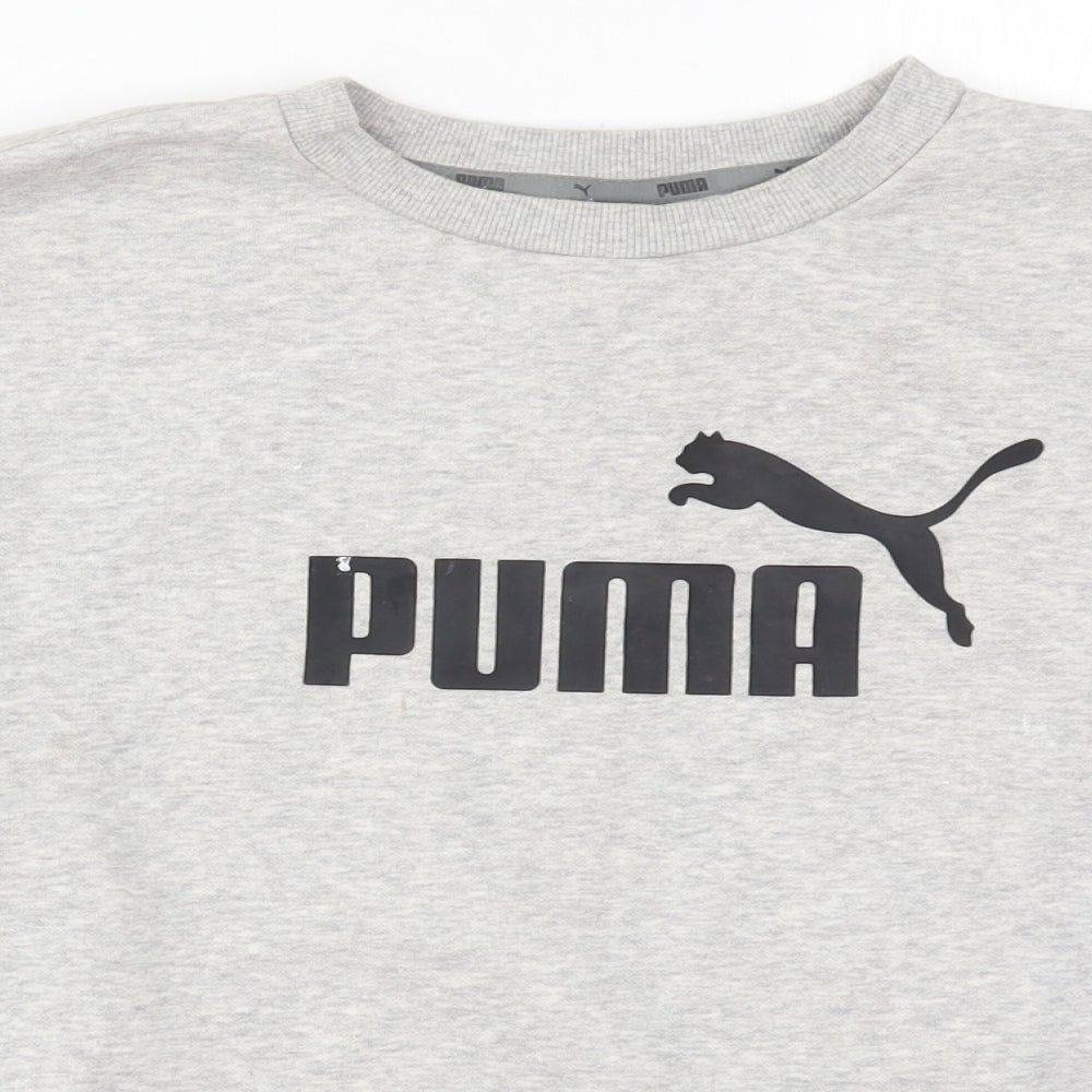 PUMA Mens Grey   Pullover Sweatshirt Size M
