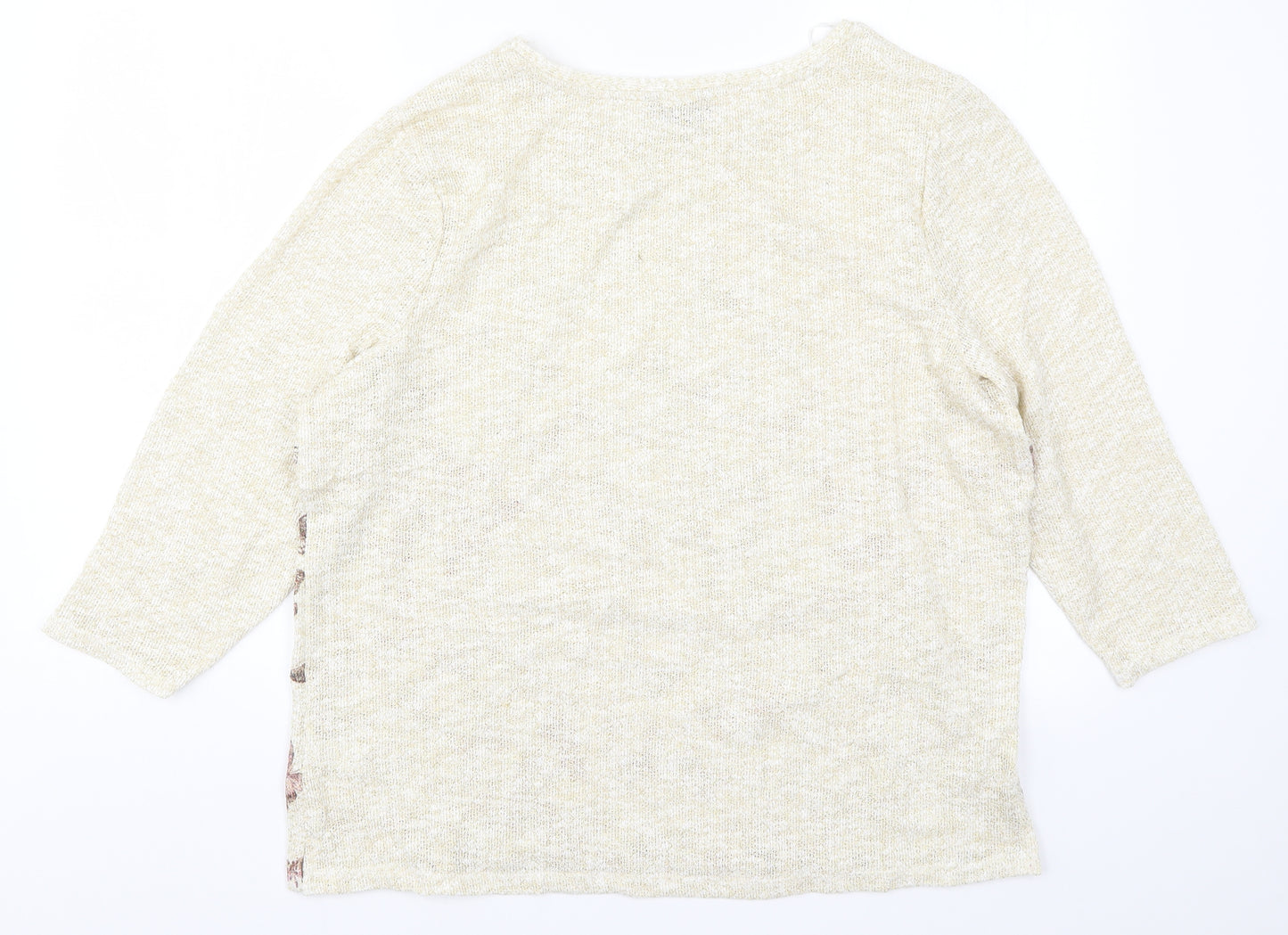 TU Womens Gold   Basic T-Shirt Size 20  - Butterflies