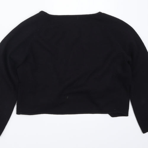 Papaya Womens Black  Knit Cardigan Jumper Size 12