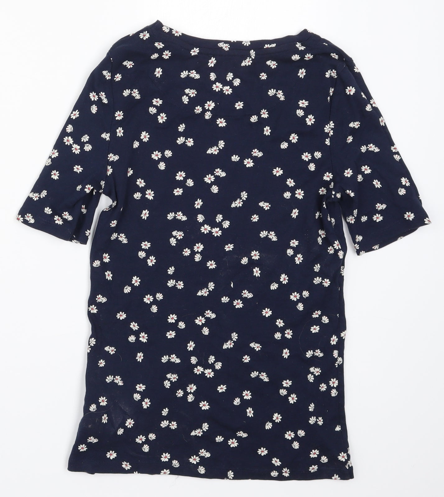 Marks and Spencer Womens Blue Floral  Basic T-Shirt Size 10