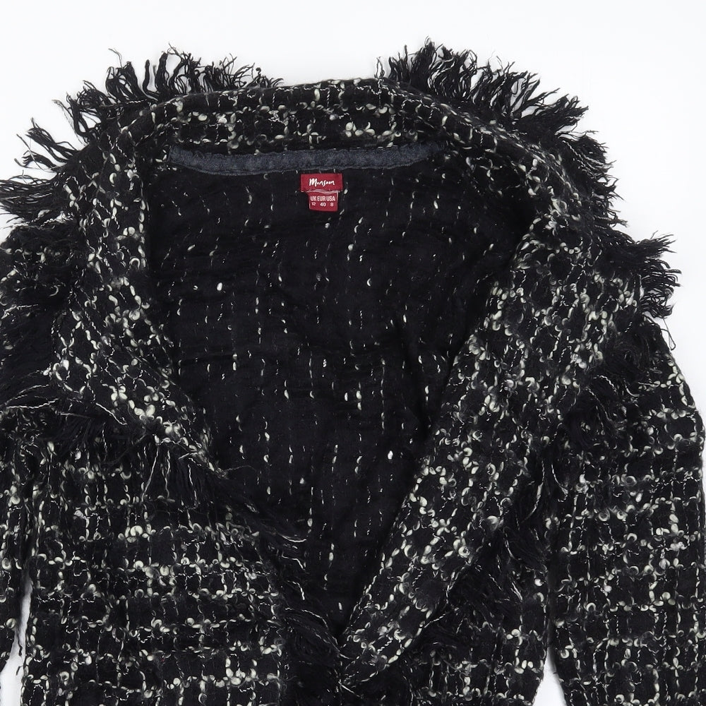 Monsoon Womens Black  Knit Cardigan Jumper Size 12