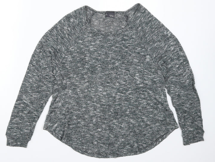 Sparkle & Fade Womens Green Knit Pullover Jumper Size S