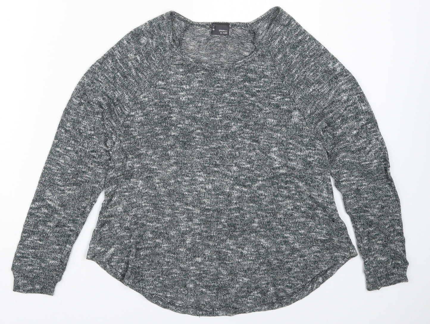 Sparkle & Fade Womens Green  Knit Pullover Jumper Size S