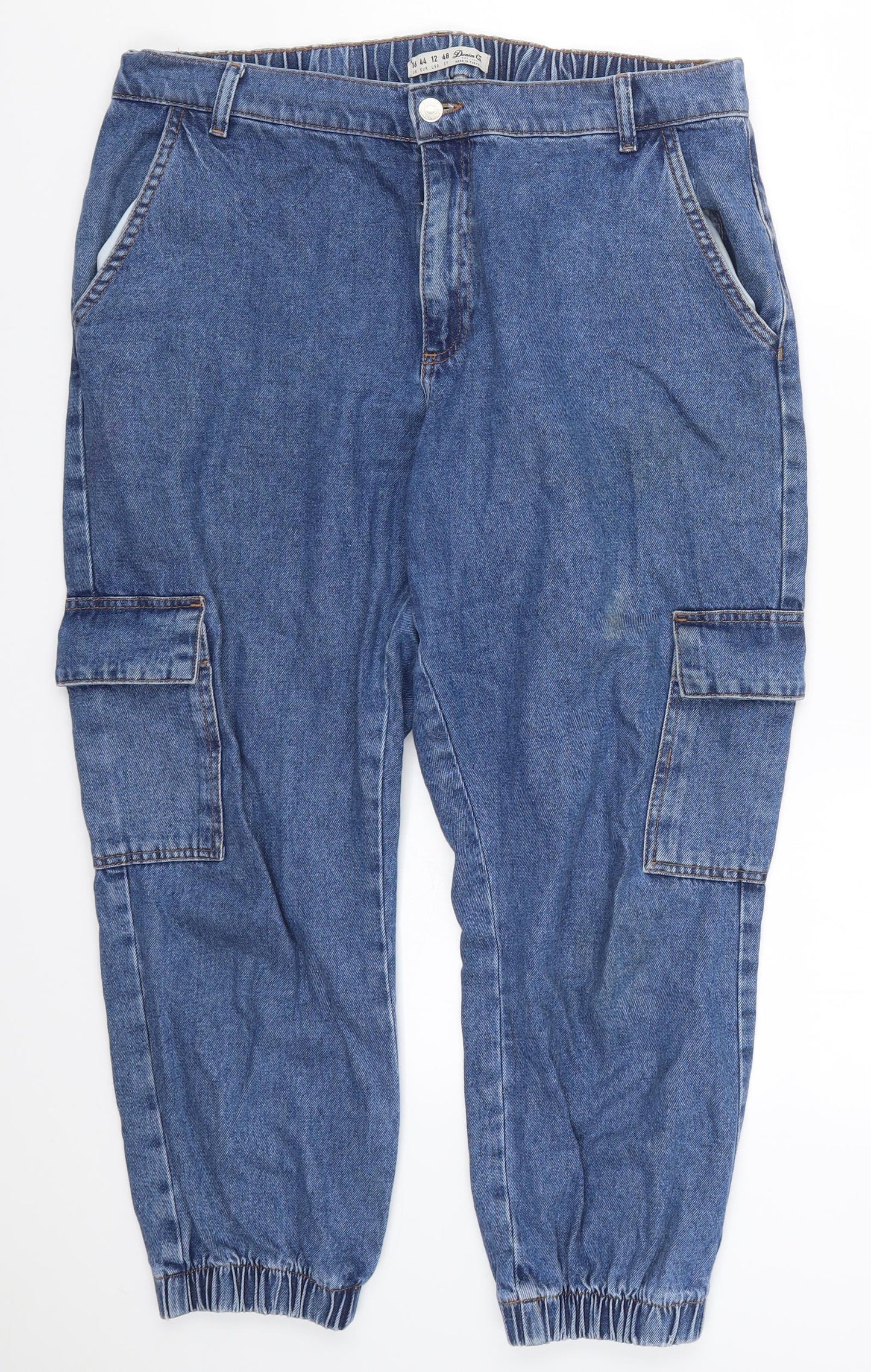 Denim Co Womens Blue  Denim Tapered Jeans Size 16 L25 in