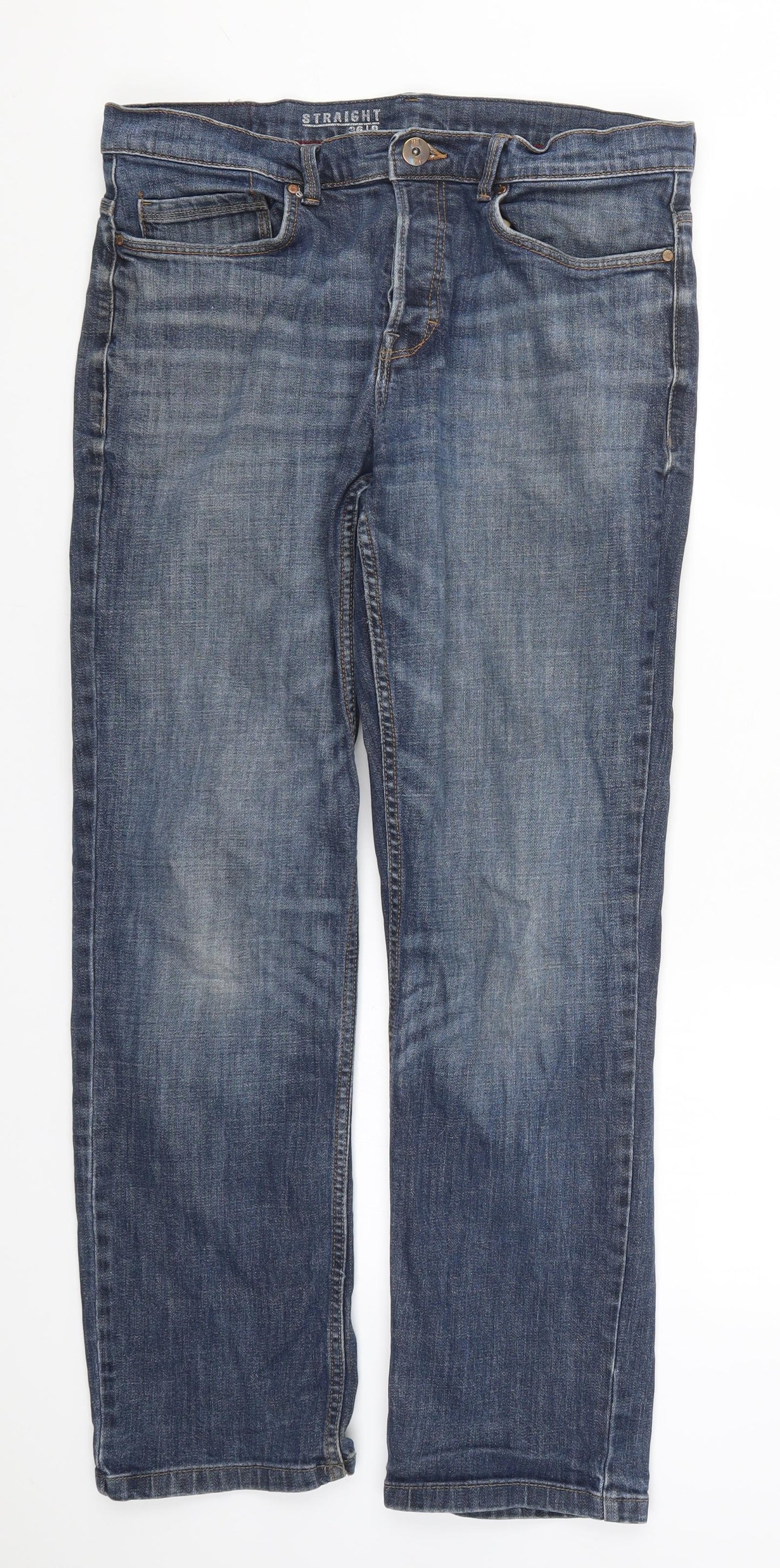 George Mens Blue  Denim Straight Jeans Size 36 L31 in