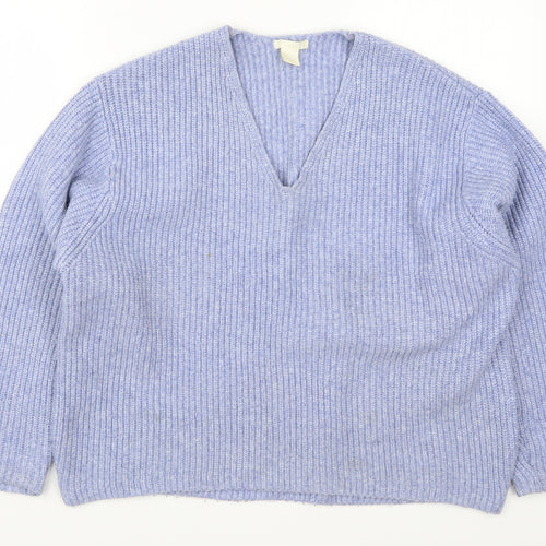 H&M Womens Blue  Knit Pullover Jumper Size S