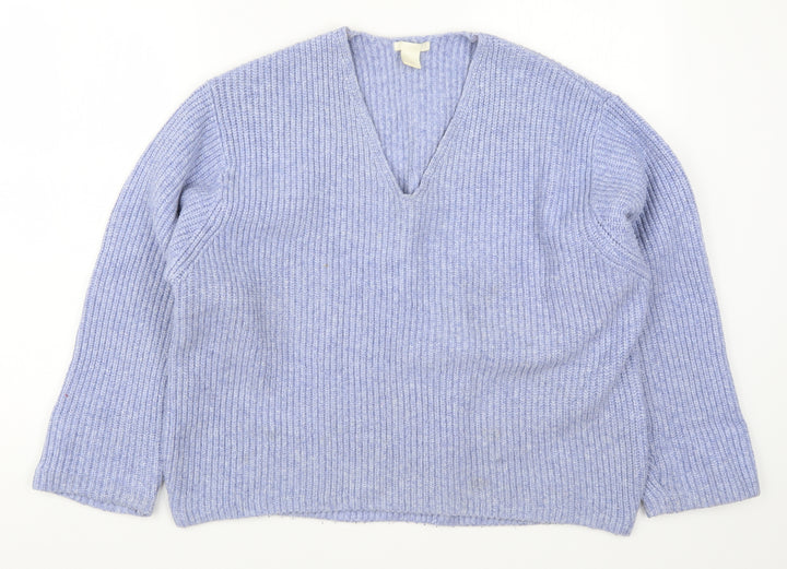 H&M Womens Blue  Knit Pullover Jumper Size S