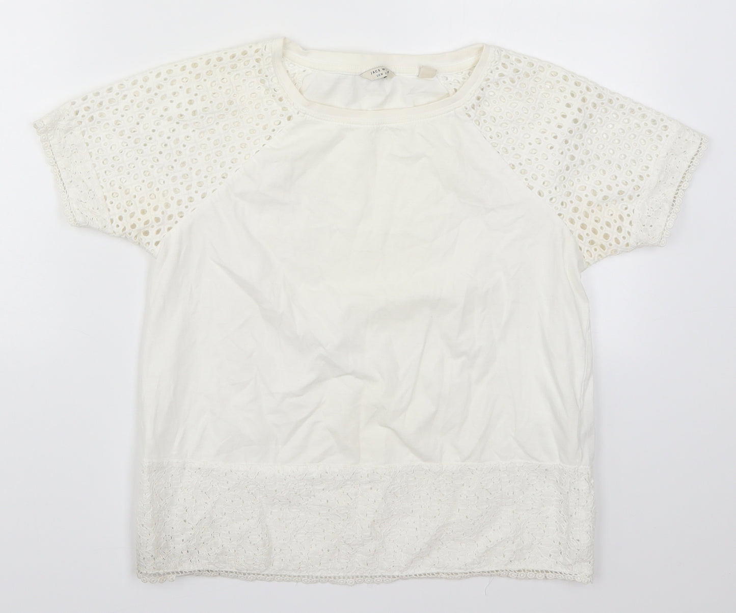 Jack Wills Womens White   Basic T-Shirt Size 10