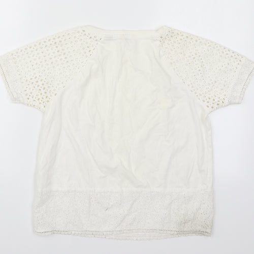 Jack Wills Womens White   Basic T-Shirt Size 10