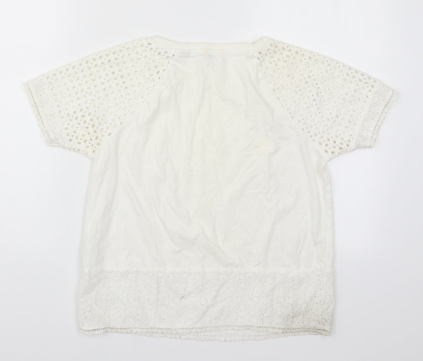 Jack Wills Womens White   Basic T-Shirt Size 10