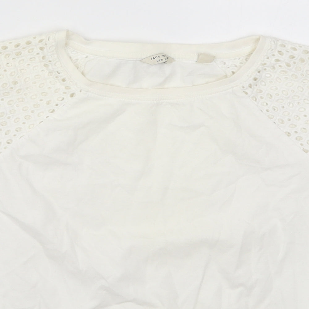 Jack Wills Womens White   Basic T-Shirt Size 10