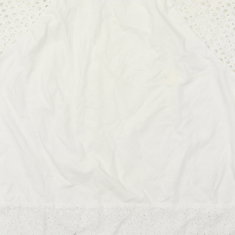 Jack Wills Womens White   Basic T-Shirt Size 10