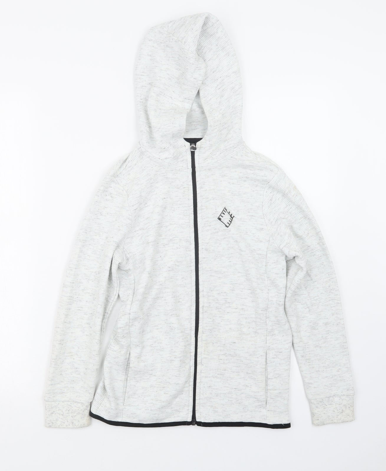 F&F Boys White   Full Zip Hoodie Size 8-9 Years
