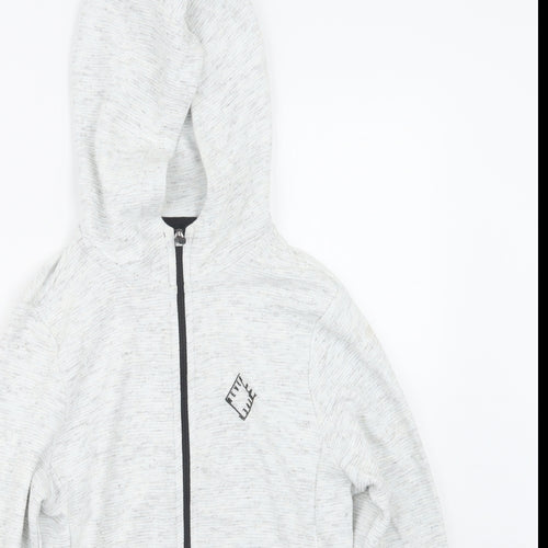 F&F Boys White   Full Zip Hoodie Size 8-9 Years