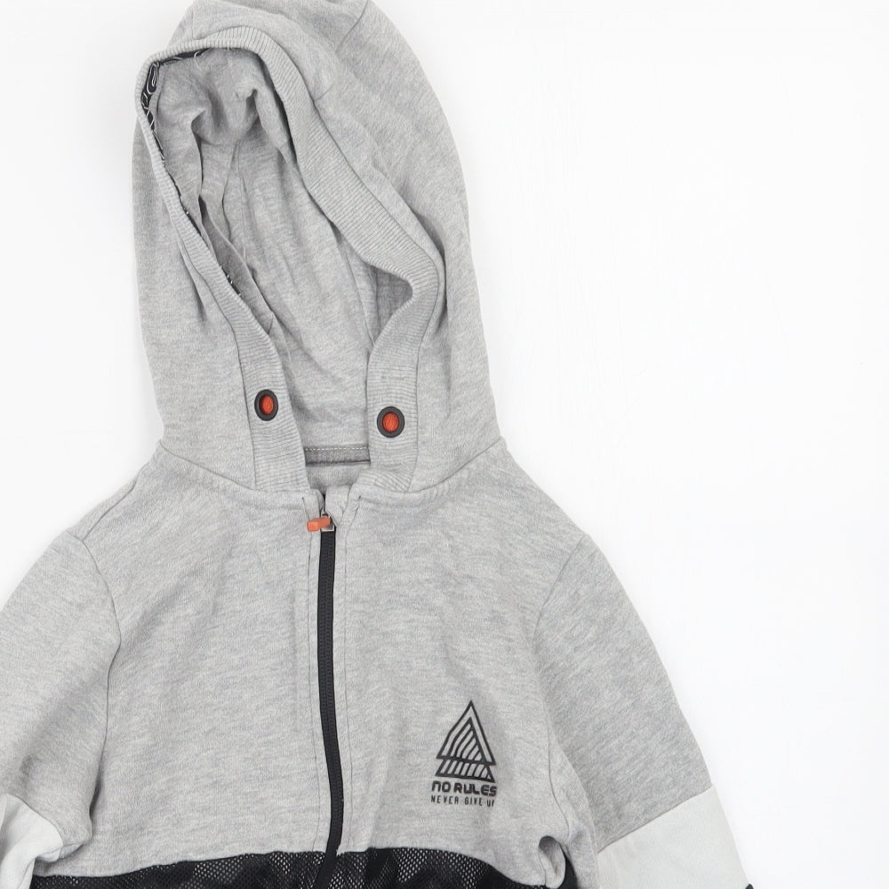 Nutmeg Boys Grey   Full Zip Hoodie Size 6-7 Years
