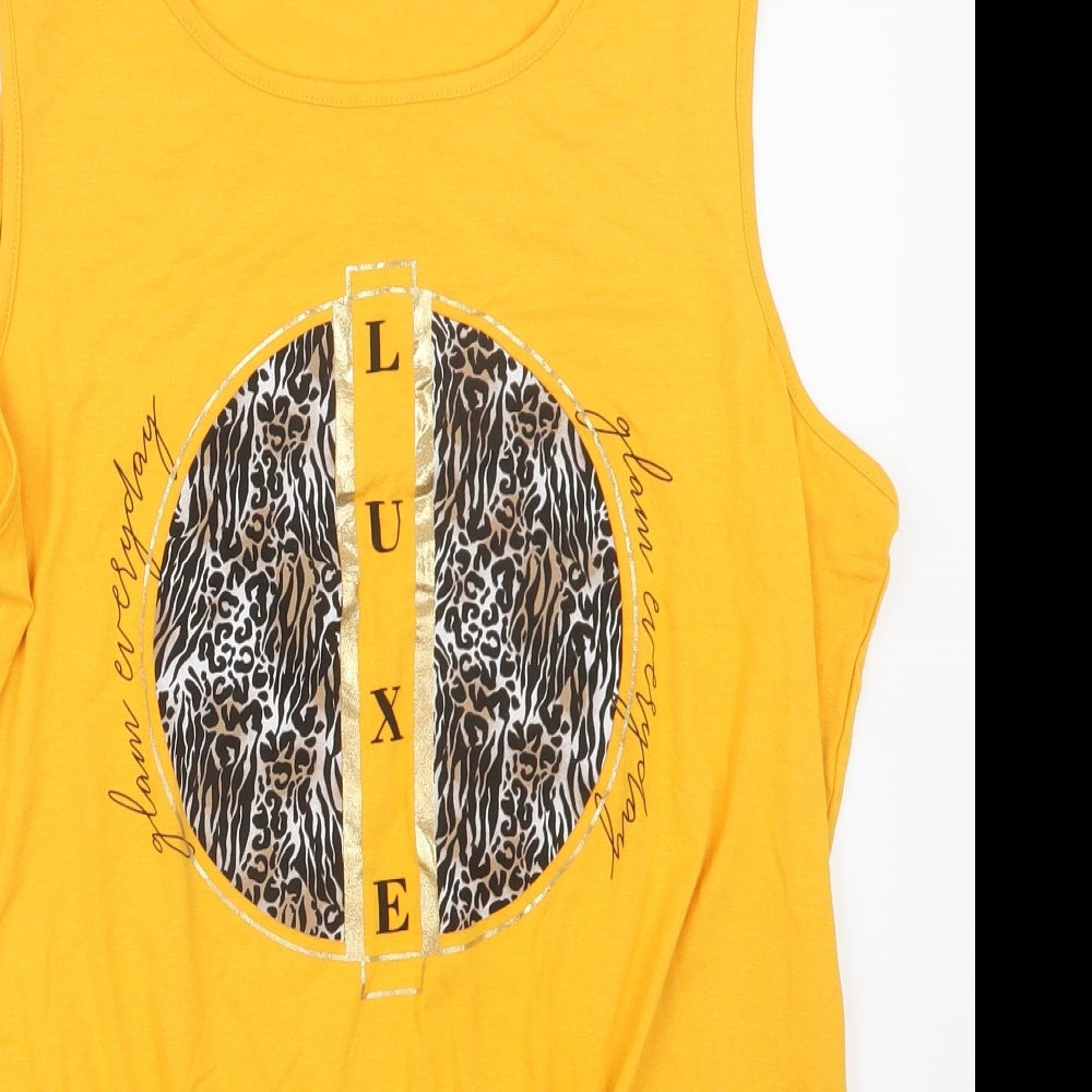 Select Womens Yellow   Basic T-Shirt Size L