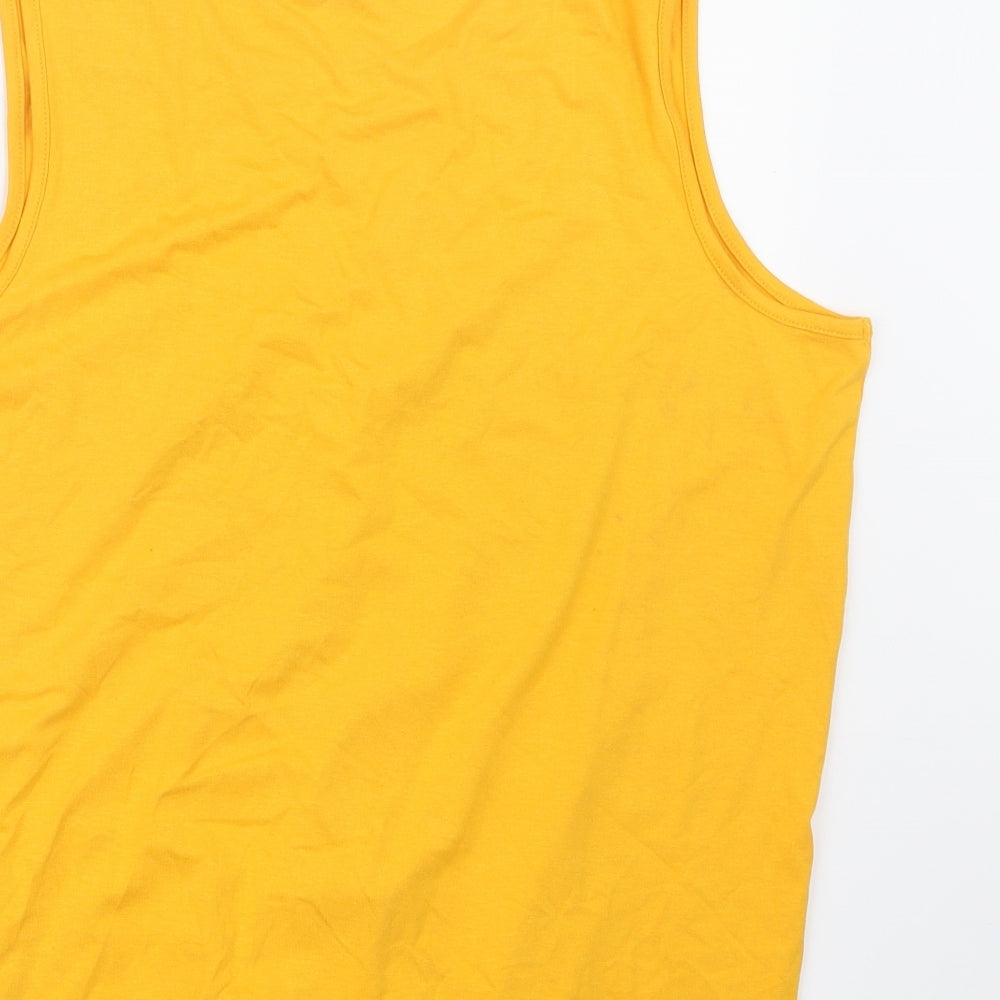 Select Womens Yellow   Basic T-Shirt Size L