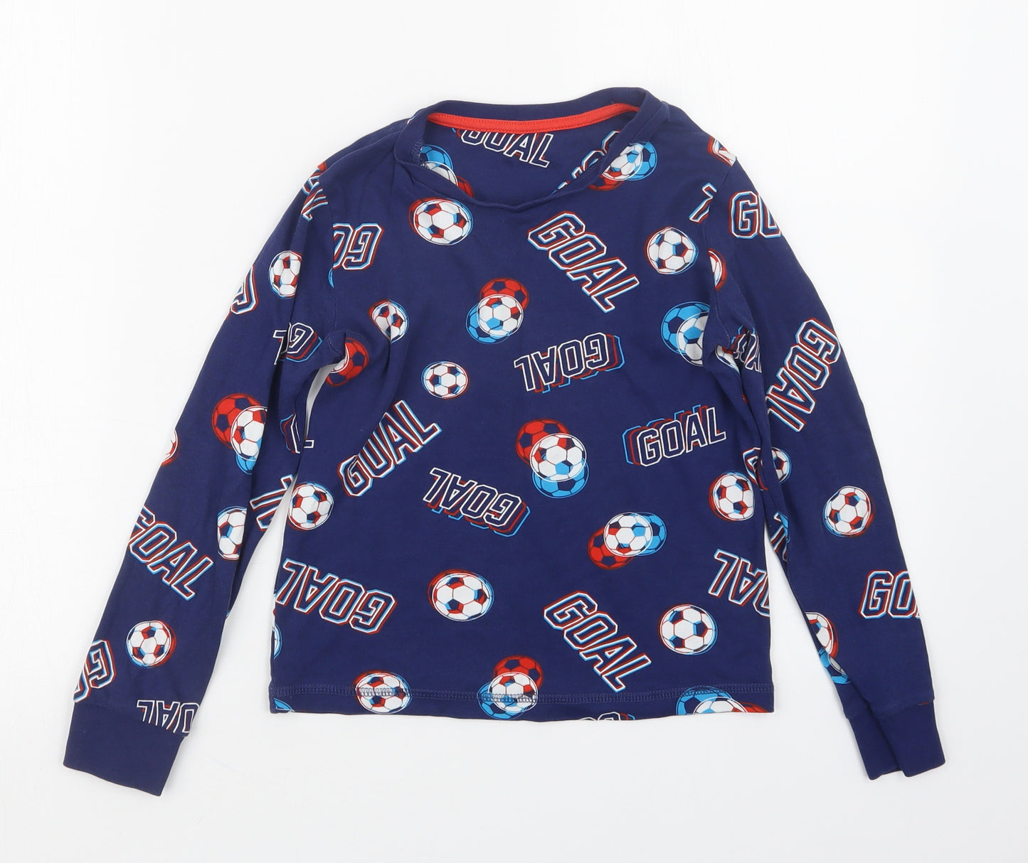 George Boys Blue Geometric   Pyjama Set Size 8-9 Years  - Football