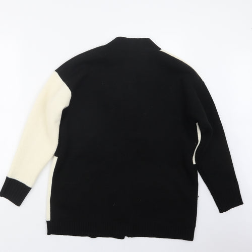 Primark Womens Black  Knit Cardigan Jumper Size 4