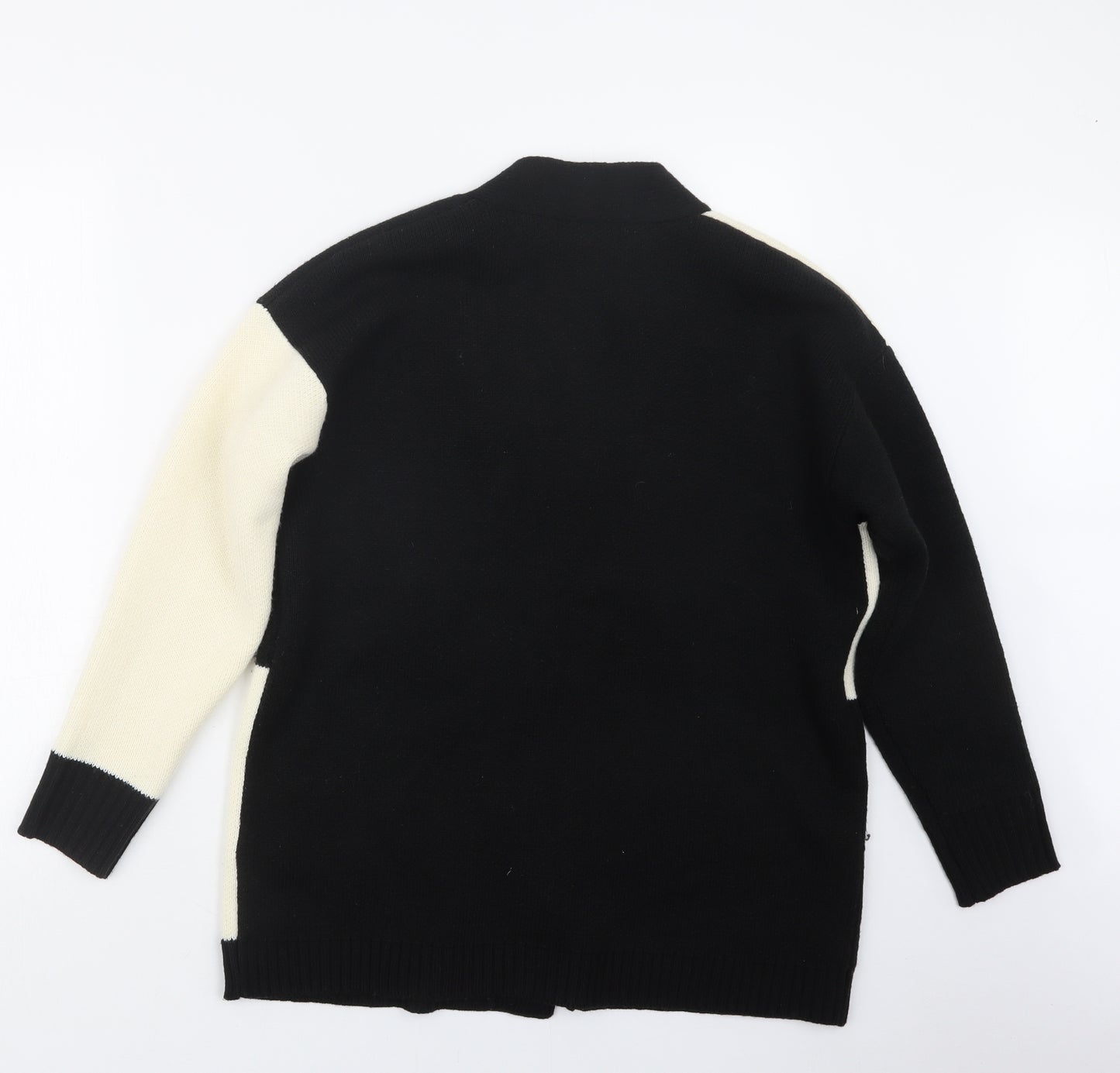 Primark Womens Black  Knit Cardigan Jumper Size 4