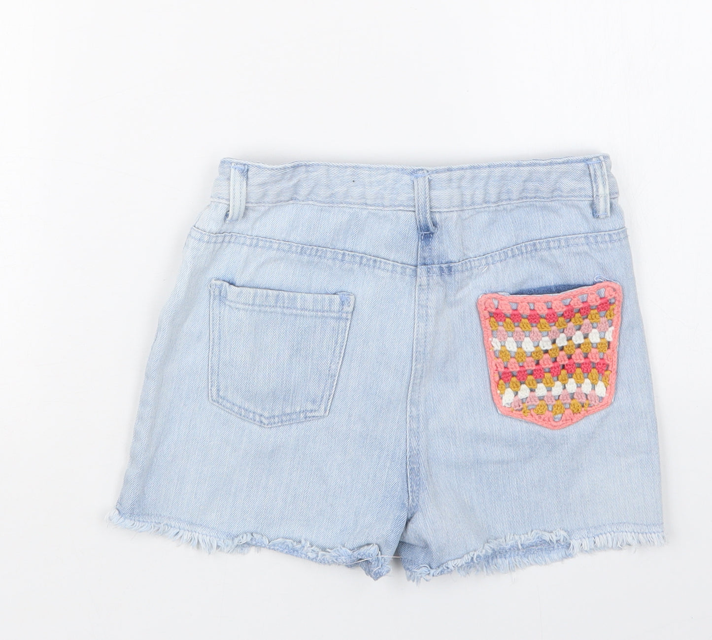 Matalan Girls Blue  Denim Boyfriend Shorts Size 10 Years
