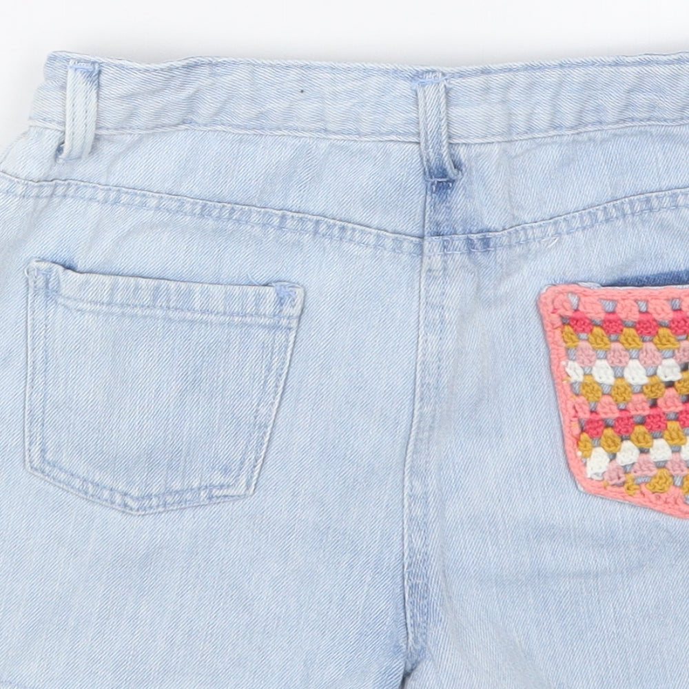 Matalan Girls Blue  Denim Boyfriend Shorts Size 10 Years