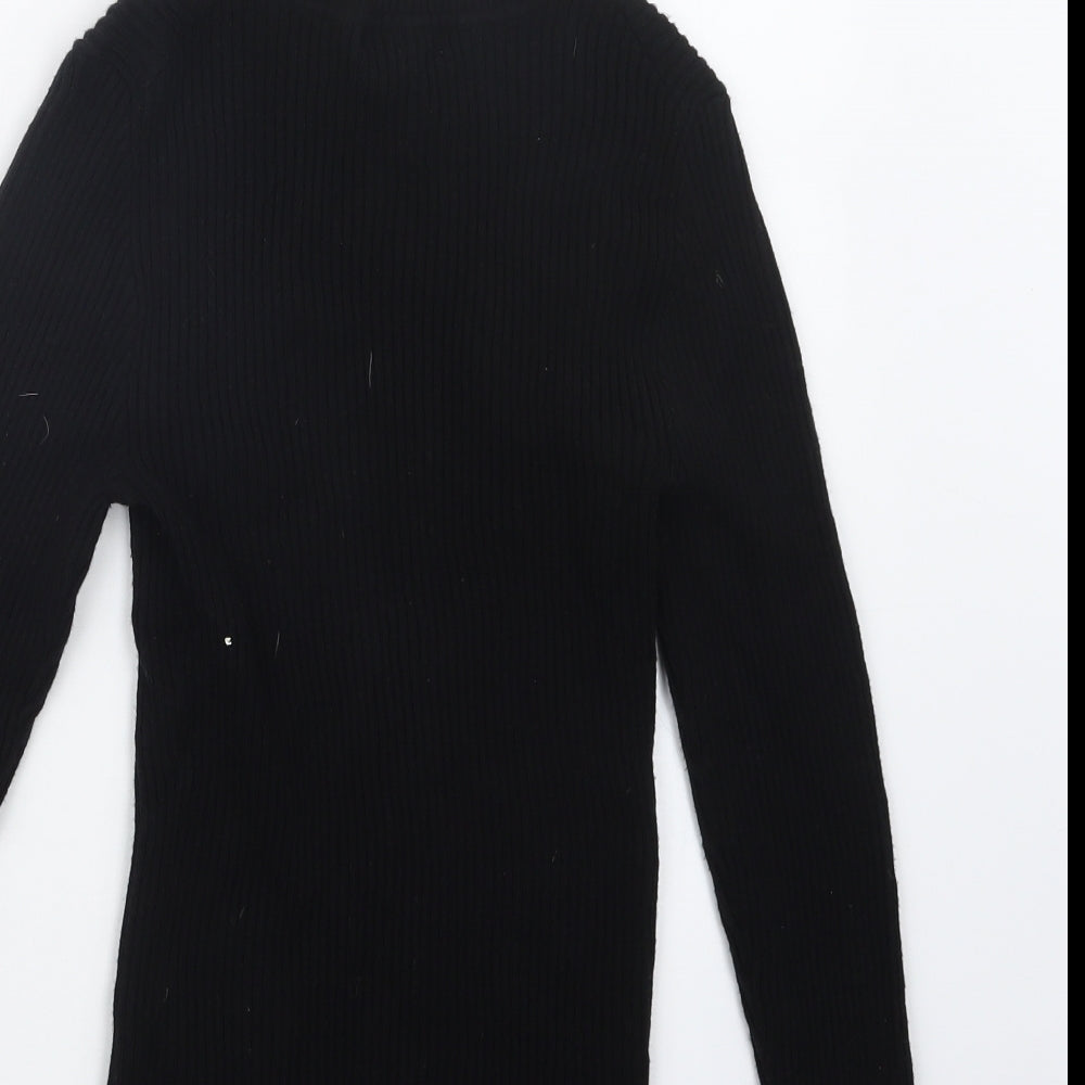 Primark Womens Black  Knit Pullover Jumper Size 12