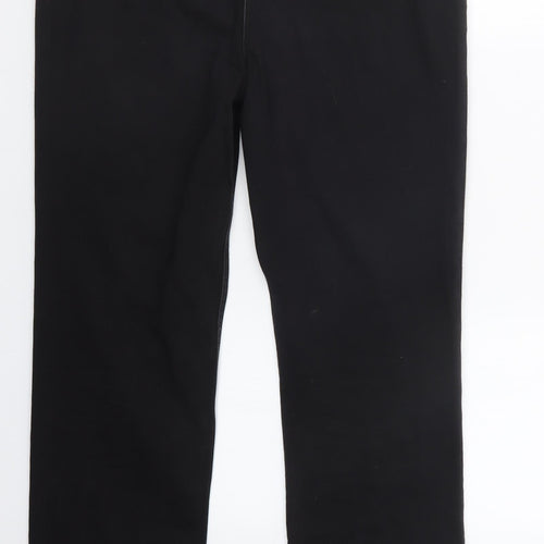 Marks and Spencer Womens Black  Denim Straight Jeans Size 16 L32 in