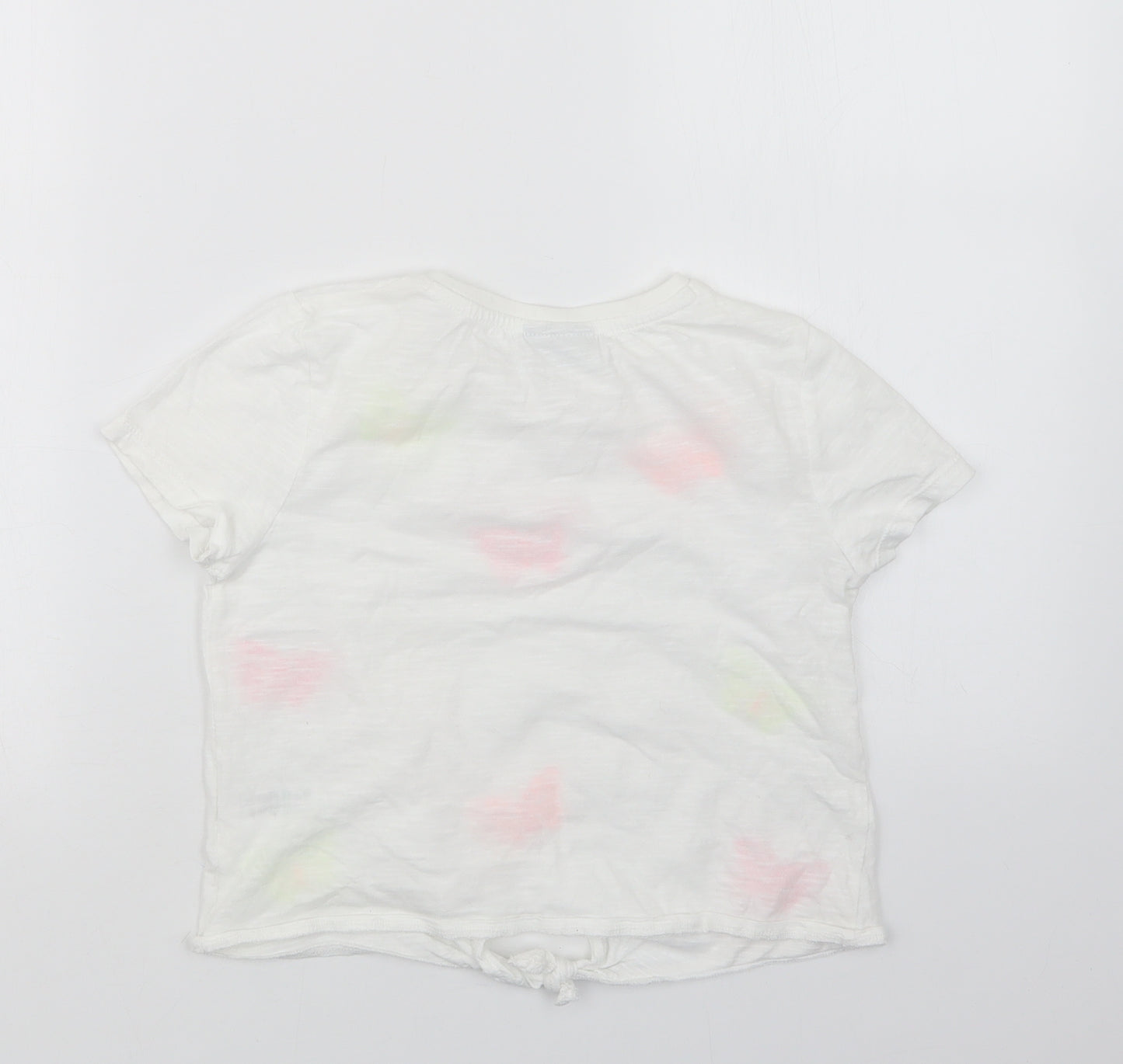 Matalan Girls White   Basic T-Shirt Size 8 Years