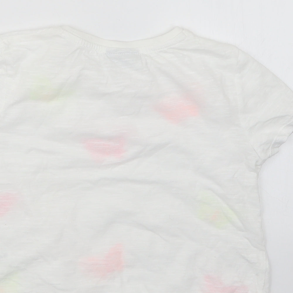 Matalan Girls White   Basic T-Shirt Size 8 Years